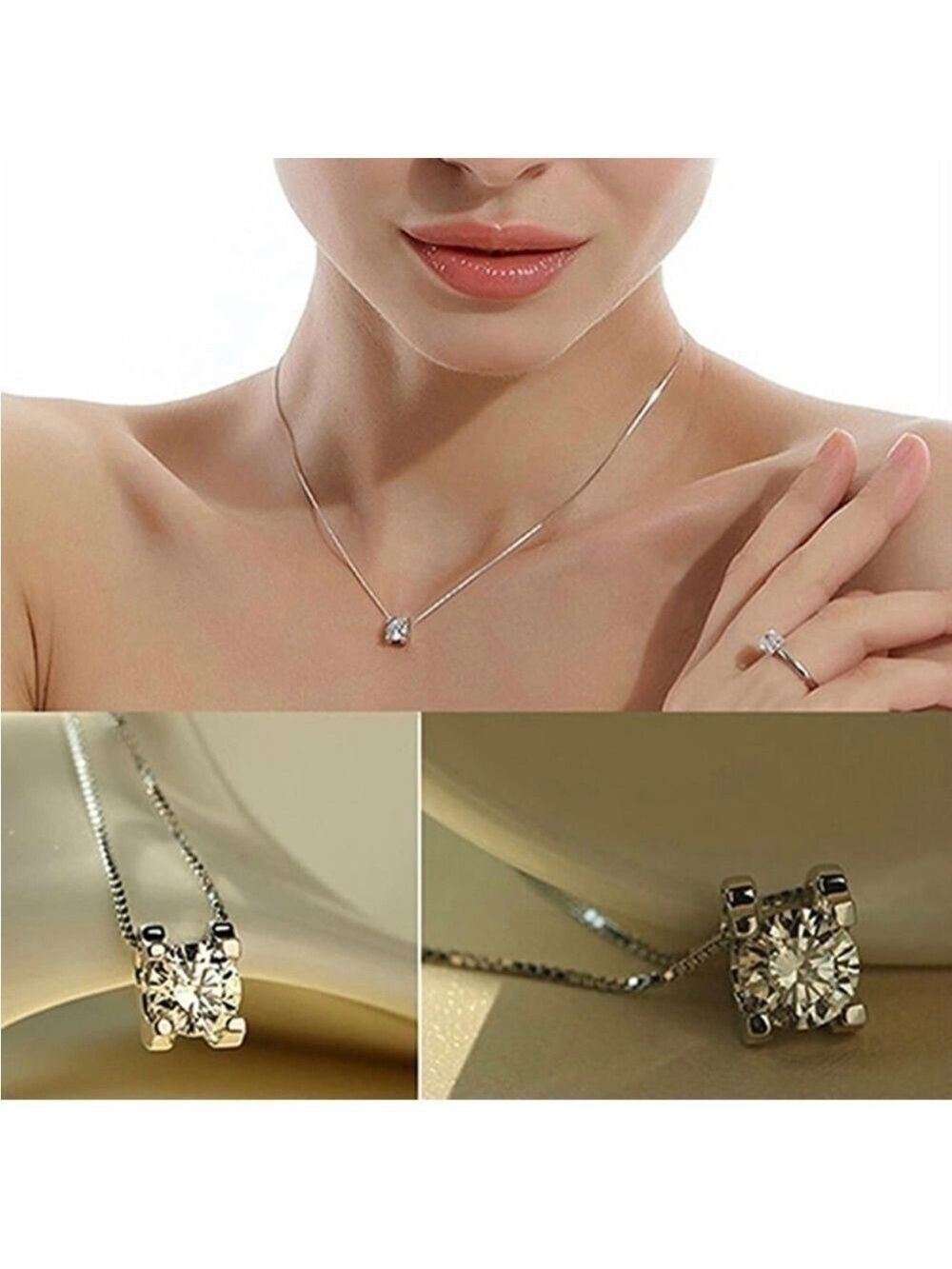 Pendant Cubic Zirconia Round Stone (no chain) - Picture 4 of 9